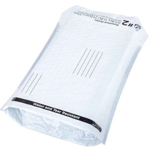 Duck Brand #5 Gusseted Self Seal Poly Bubble Mailer White 10.5" x 15"- 20 ct NEW - Picture 1 of 6